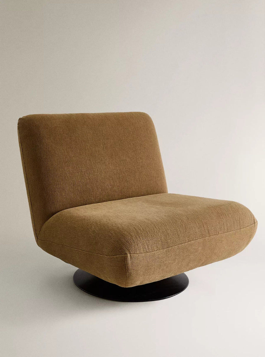 Cotton Swivel Armchair