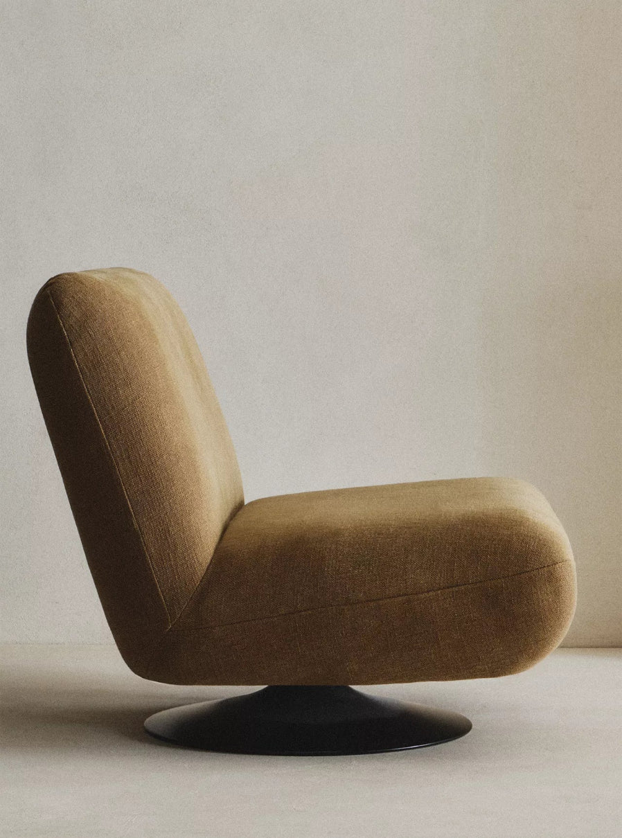 Cotton Swivel Armchair
