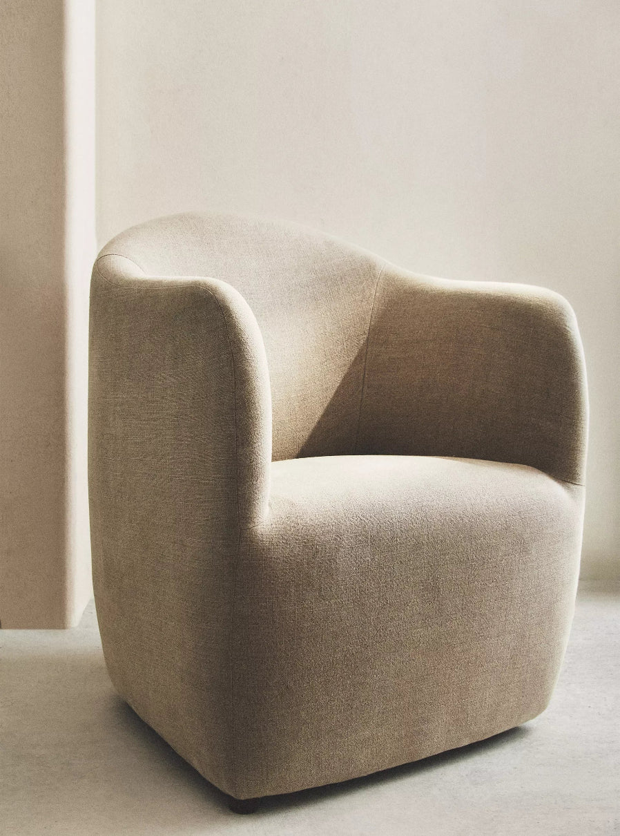 Linen Accent Chair