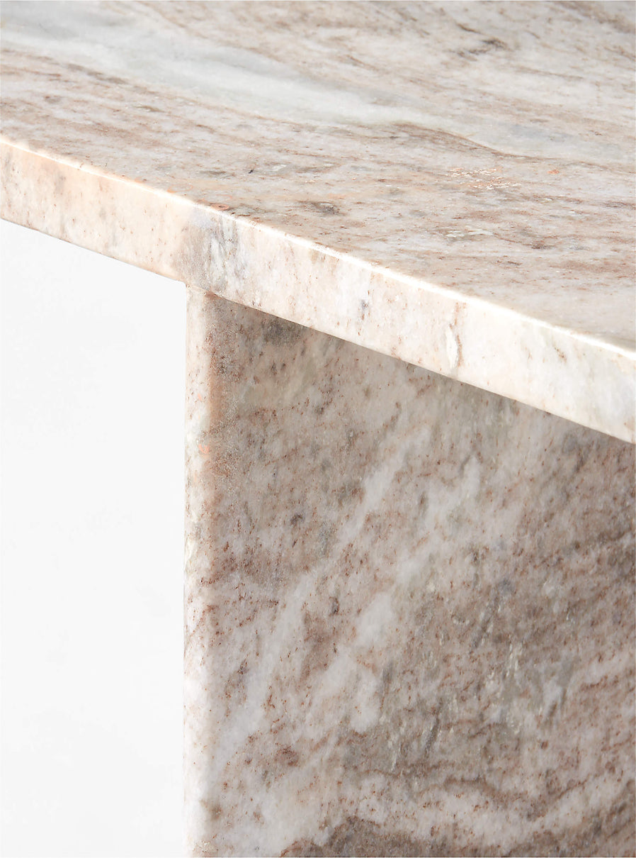 T Marble 2-Piece Marble Side Table Set